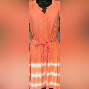 Bass Vibrant Coral Cotton dress